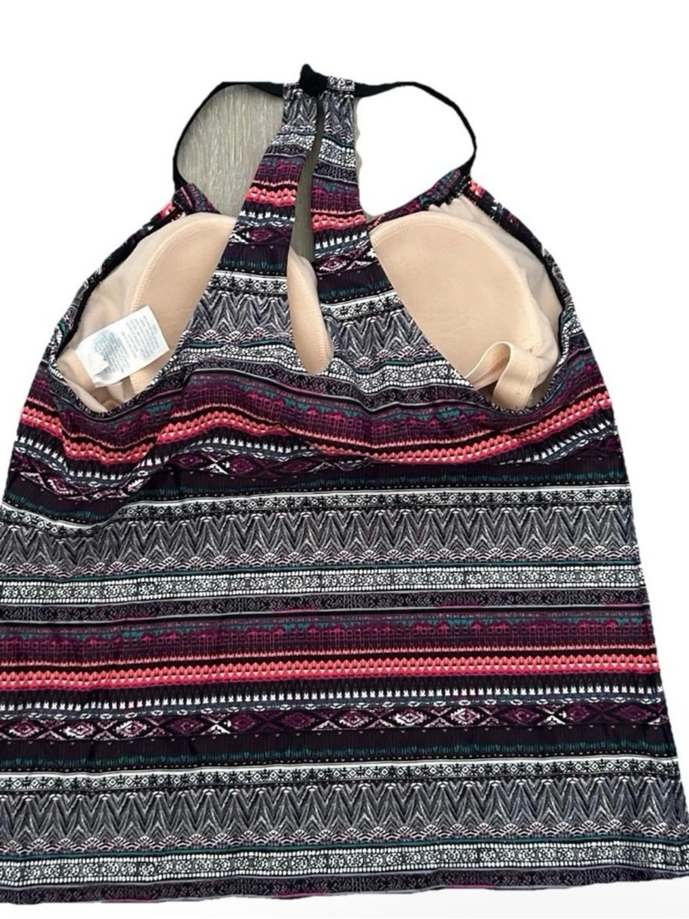 Women’s Kona Sol Tankini Top With Geometric Pattern Size Small - Picture 2 of 3